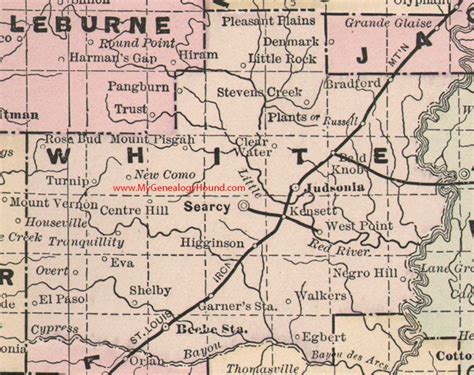 White County Arkansas 1889 Map White County Map Of Arkansas Arkansas