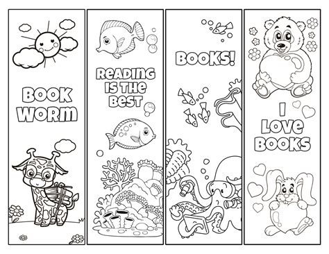 Cute Free Printable Bookmarks To Color Printable Word Searches