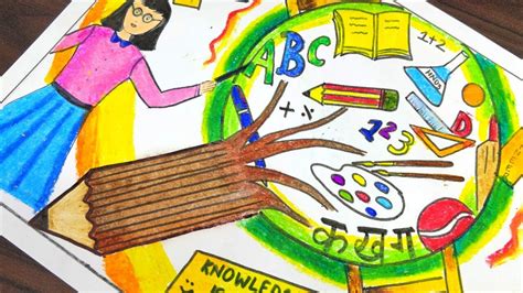 National Education Day Drawingposter On National Education Dayright