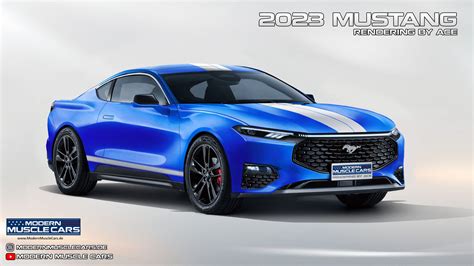Neues Rendering 2023 Mustang 7 Modern Muscle Cars
