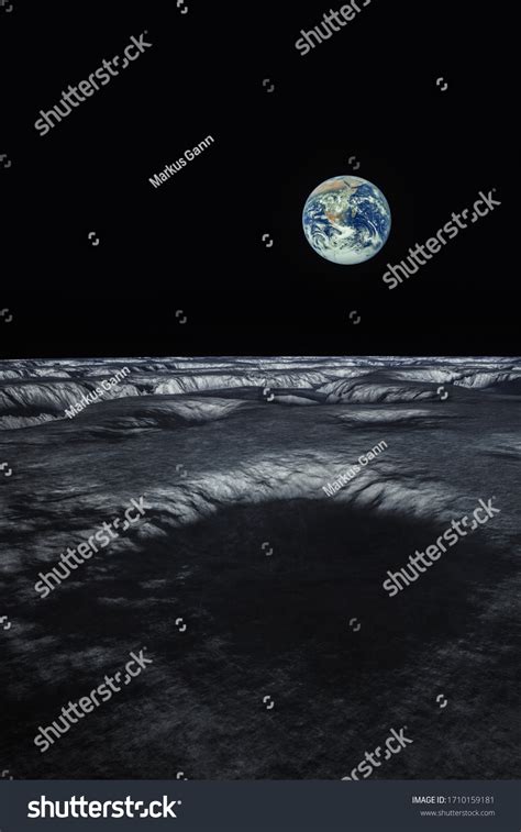 Space View Our Planet Earth Moon Stock Illustration 1710159181