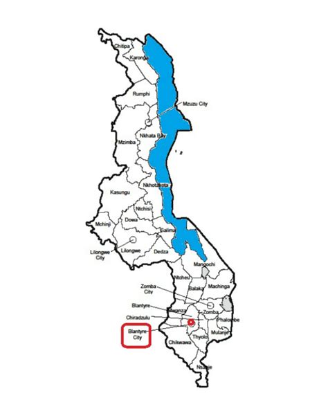 Map Of Blantyre Malawi