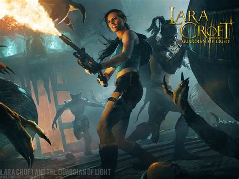 Fondo De Pantalla Juegos Lara Croft Y El Guardian De La Luz