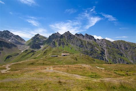 Hiking In Swiss Alps Stock Photo Image Of Landscape 91118168