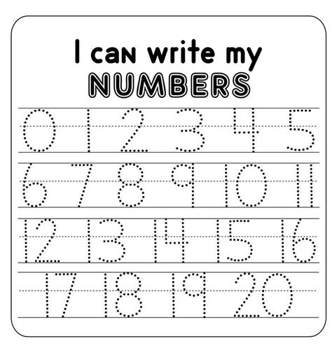 Dry Erase Number Trace Learn To Write Your Numbers 0 20 Svg Reversed Or