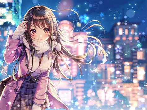 Cute Winter Anime Background Through Effective Use Of Greys You Can