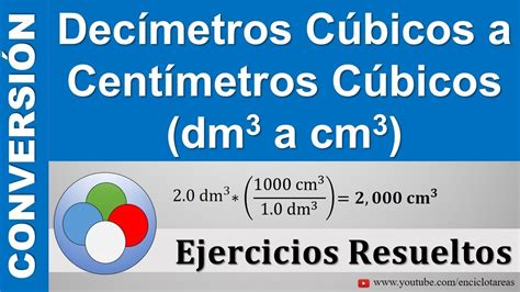 Conversión De Decímetros Cúbicos A Centímetros Cúbicos Dm3 A Cm3
