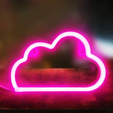 Xiyunte Cloud Neon Light Pink Neon Sign Wall Light Battery And Usb Operated Cloud Neon Lights