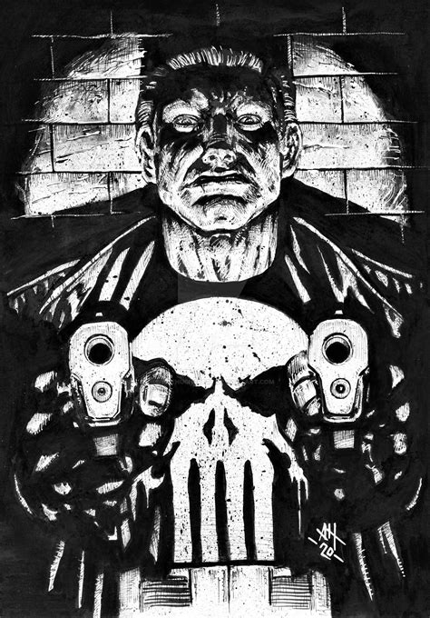 The Punisher Sketch By Adehughesart On Deviantart Punisher