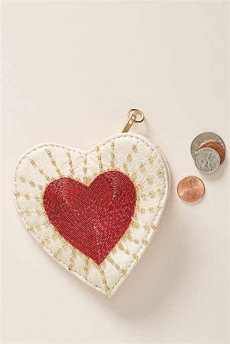 Embellished Heart Pouch Beaded Pouch Valentine Day Ts Ts