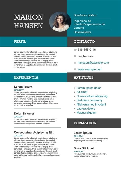 Diseños De Curriculum Vitae Plantillas De Curriculum Para Word Gratis