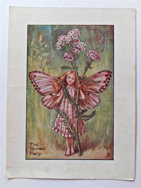 Yarrow Vintage Fairy Print Flower Fairy Prints