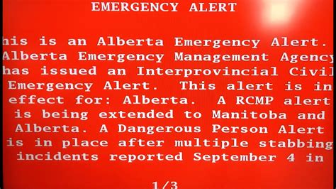 Alberta Civil Emergency Alert Eas Youtube