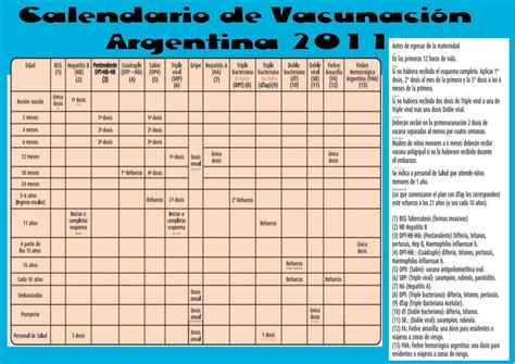 No, el calendario de vacunación es muy importante. Apuntes Pediatría: Calendario de Vacunación Argentina ...