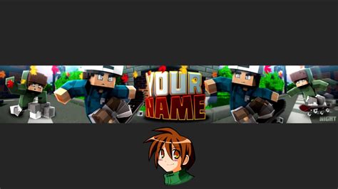 Free Epic Minecraft Banner Template Youtube