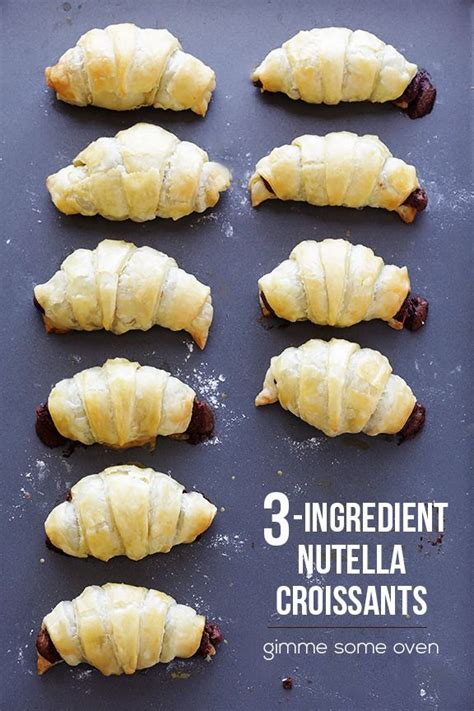 3 Ingredient Nutella Croissants Recipe Nutella Recipes Croissant