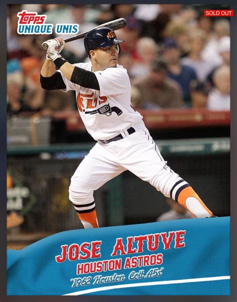 Jose Altuve Houston Astros Unique Unis Insert Card 2015 Topps Bunt