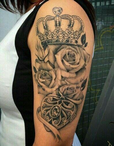 Girly Rose And Crown Tattoo Designs Tatto Pictures