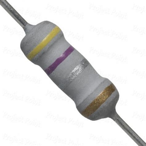 047 Ohm 1w Flameproof Metal Oxide Resistor E47 Mof Mor R47 Rsf 0