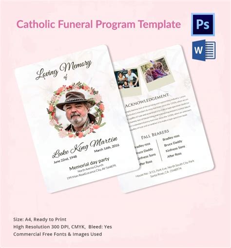 13 Sample Catholic Funeral Program Templates Sample Templates