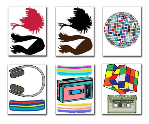 80s Photo Booth Props 80s Party Props Etsy