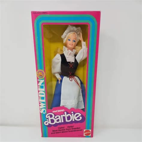famous international fashion doll swedish barbie sweden 1982 mattel 4032 32 87 picclick