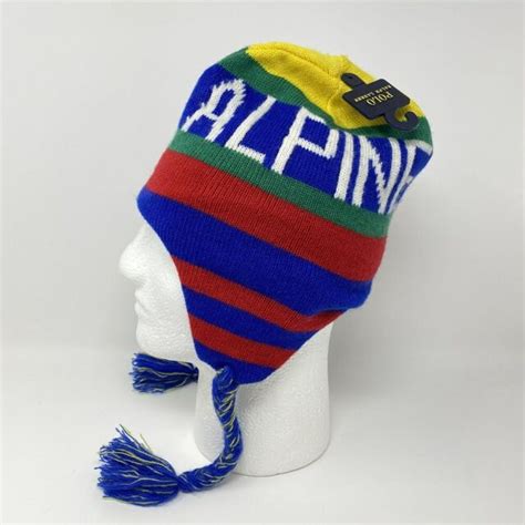 Nwt Polo Ralph Lauren Hi Tech Alpine Ear Flap Beanie Winter Hat Ski