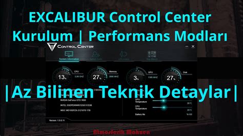 Excalibur Control Center Kurulum Ve Performans Modları Youtube