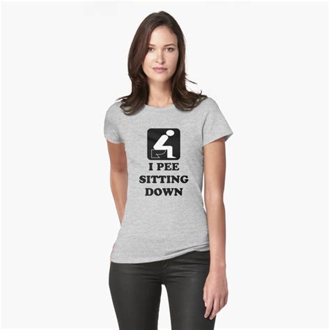 i pee sitting down t shirt by limitlezz redbubble