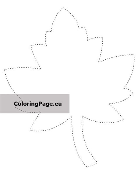 Printable Leaf Tracing Worksheet Coloring Page