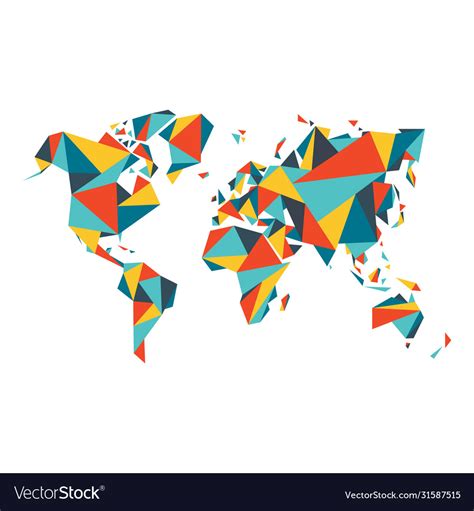 Abstract World Map Royalty Free Vector Image Vectorstock