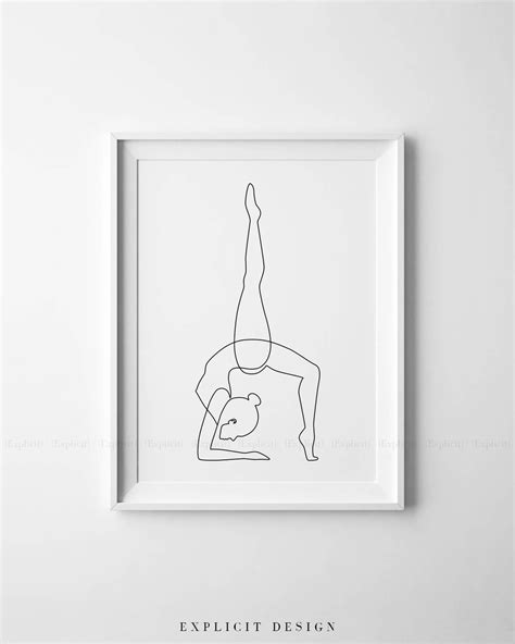 Home Decor Wall Hangings Abstract Digital Decor Minimalist Line Sketch Nude Woman Body Print