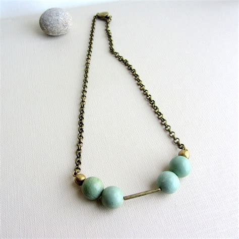 Items Similar To Mineral Chocker Necklace Mint Green Turquoise Beads