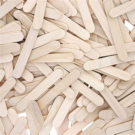 300 Count Mini Popsicle Sticks Natural Wood Craft Bulk Ice Cream Stick