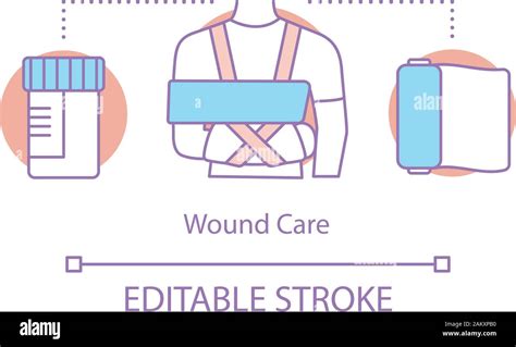 Wound Care Concept Icon Healthcare Idea Thin Line Illustration Arm