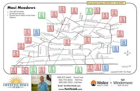 Maui Meadows Map Visual Market Analysis Tom Tezak Maui Realtor