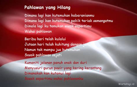 Contoh Puisi Kemerdekaan Indonesia Singkat Untuk Hut Ri Ke