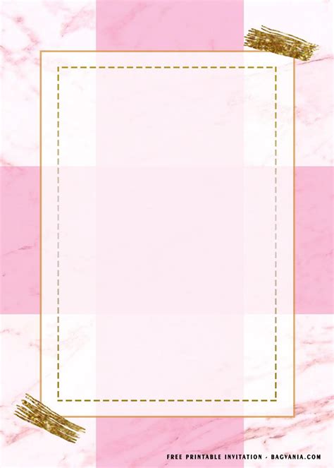 Free Printable Blank Rectangle Birthday Invitation Templates Free