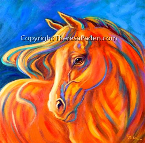 Equine Artists International Colorful Contemporary Horse Painting By