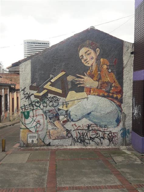 Bogota Colombia Street Art Mural Graffiti Editorial Image Image Of