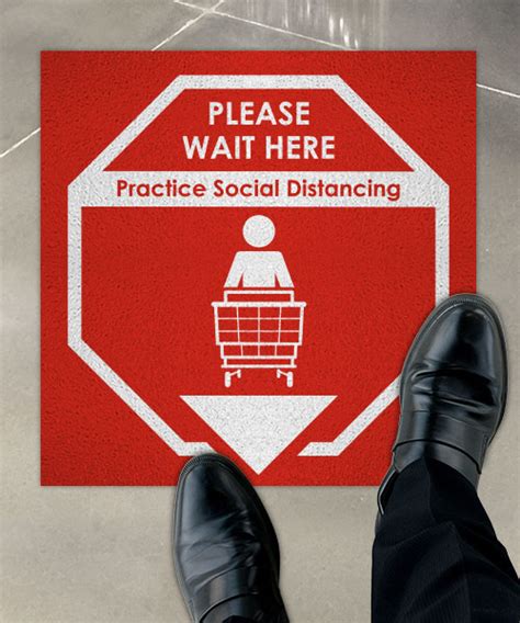 Please Wait Here Floor Sign D6058 By