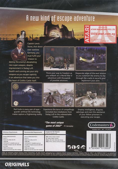 Prisoner of war (video game 2002). PRISONER OF WAR World War II WW2 Adventure PC Game NEW ...