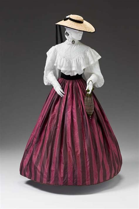 American Civil War Dress Skirt Ca 1850 1860 American Silk Taffeta
