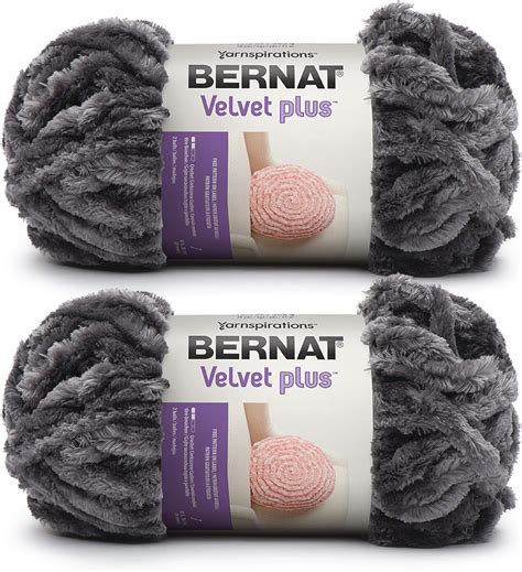 Amazon Com Bernat Velvet Plus Vapor Gray Yarn Pack Of G Oz