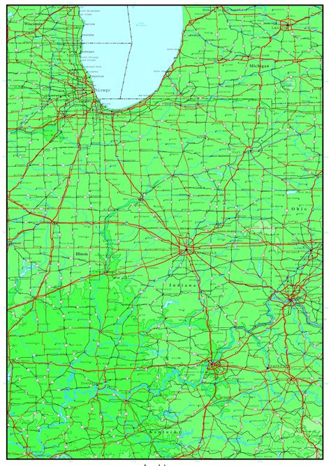 Indiana Elevation Map