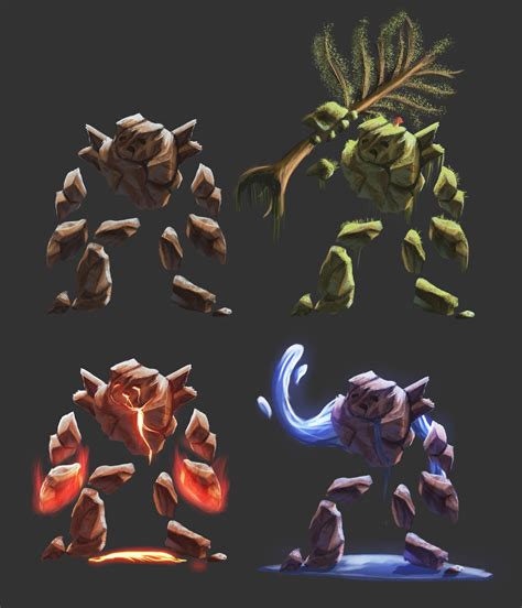 Artstation Golems Concept The Summoned Guardians