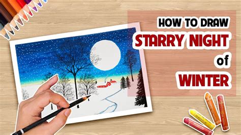 Starry Night Drawing Step By Step ~ How To Draw Starry Night Elecrisric