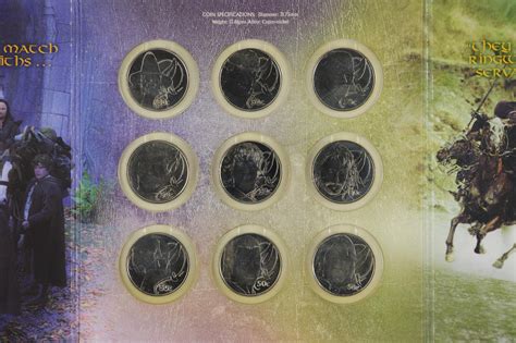 New Zealand 2003 Uncirculated Nine Coin Set The Lord Of The Rings