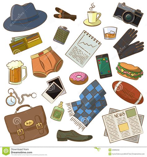 Male things stock vector. Illustration of mobile, graphic - 23905242