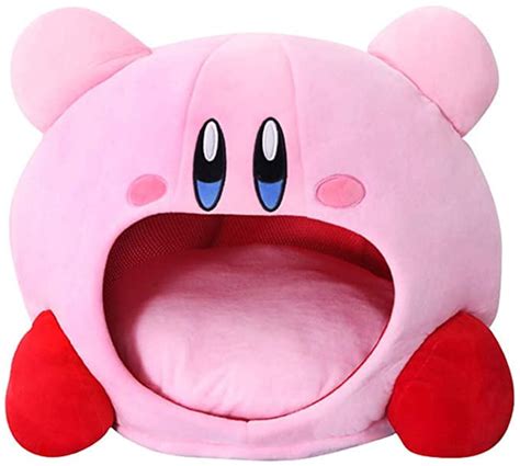 Cute Big Mouth Kirby Plush Sofa Bed Plushier Cartoon Doll Stuffed